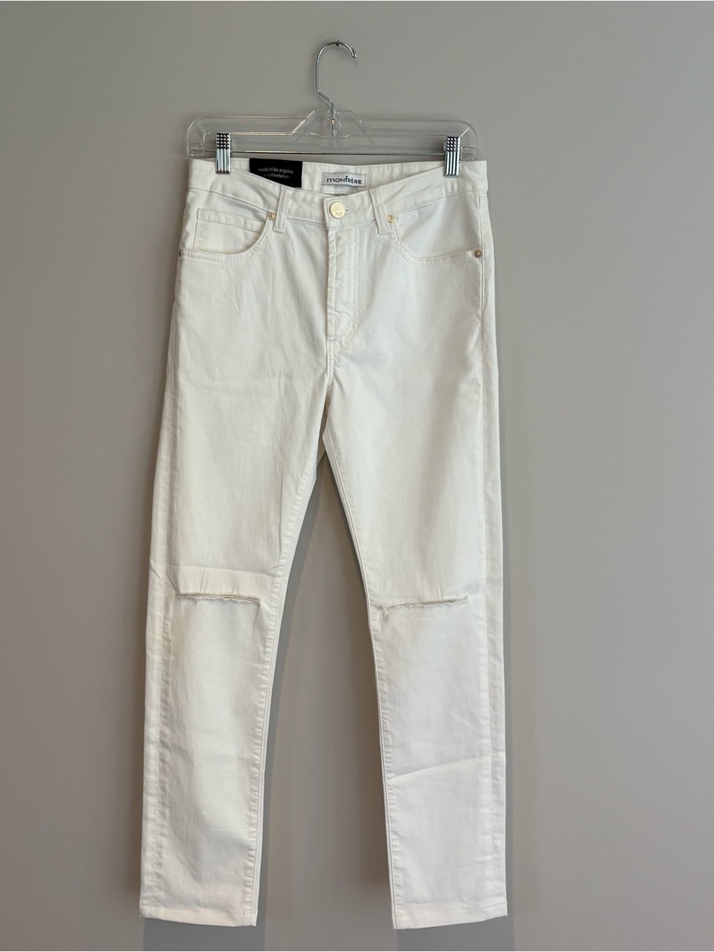 Monfrere Grayson White Skinny Jeans Size 31